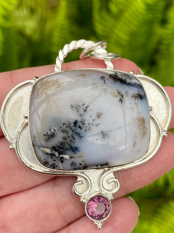 Merlinite and Amethyst Pendant - Morganna’s Treasures 