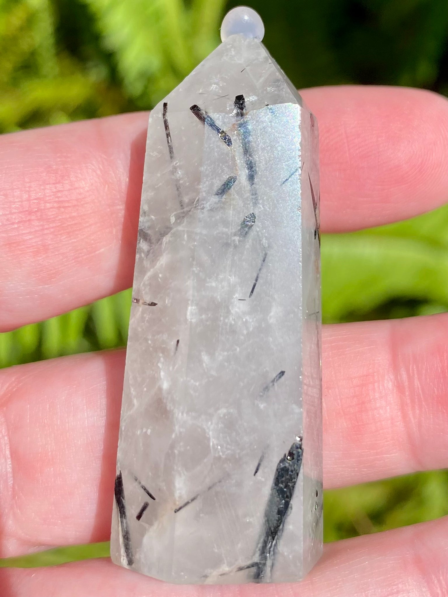 Tourmalinated Quartz Healing Wand - Morganna’s Treasures 