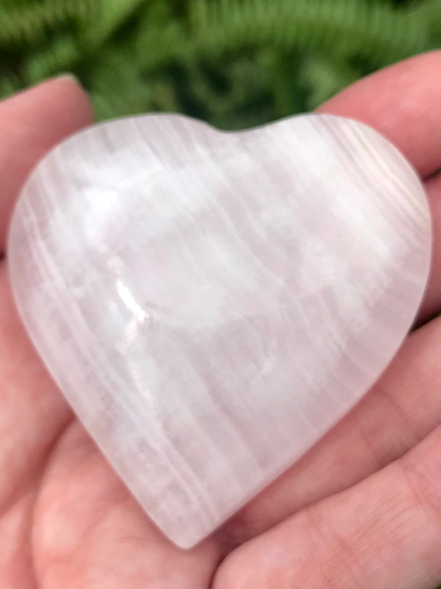 Medium Fluorescent Maligano Calcite Heart - Morganna’s Treasures 
