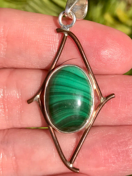 Copper-Plated Malachite Pendant - Morganna’s Treasures 