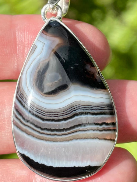 Black Banded Agate Pendant - Morganna’s Treasures 