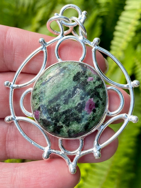 Large Ruby in Zoisite Pendant - Morganna’s Treasures 