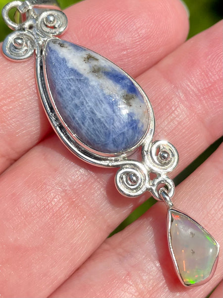 Sodalite and Ethiopian Opal Pendant - Morganna’s Treasures 