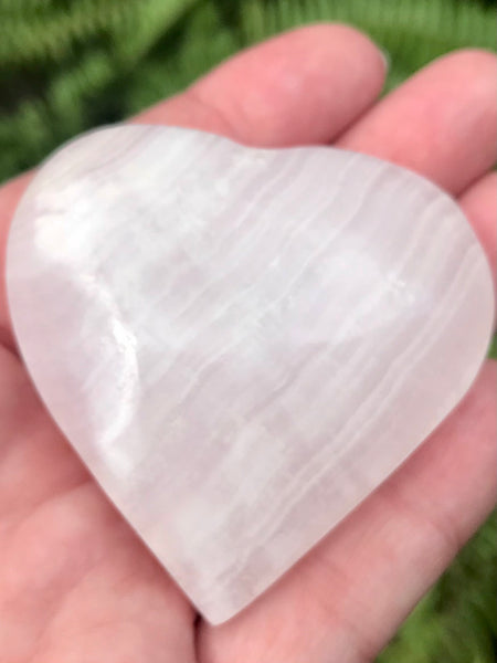 Medium Fluorescent Maligano Calcite Heart - Morganna’s Treasures 