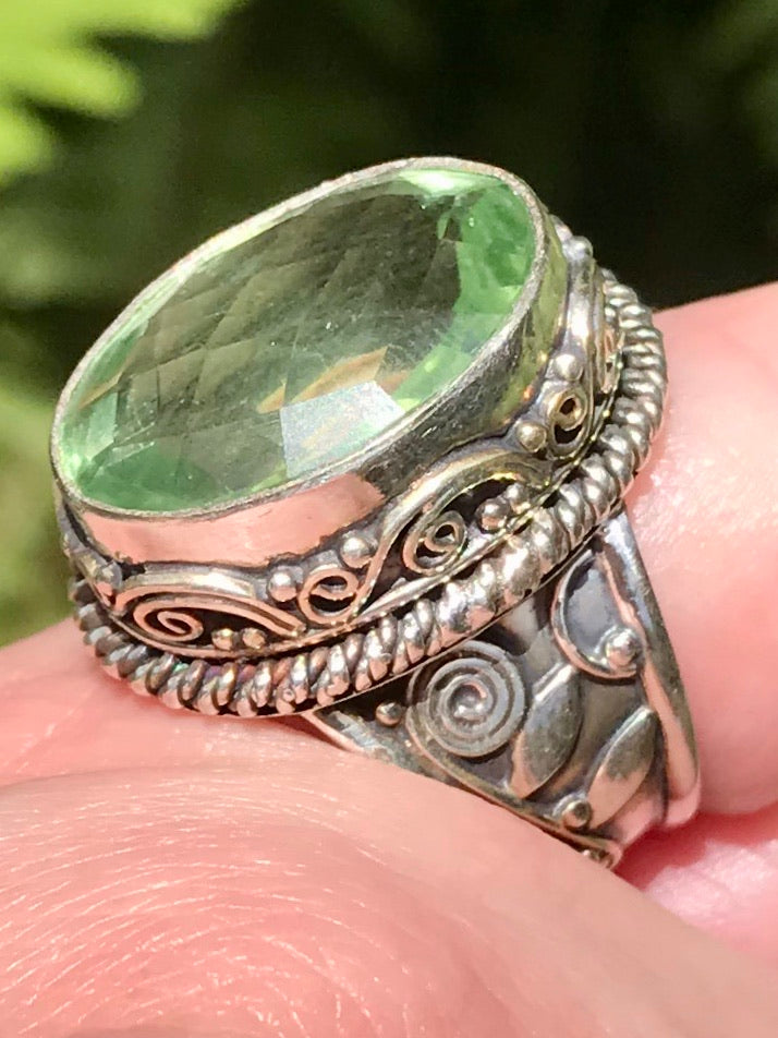 Green Amethyst (Prasiolite) Ring Size 7 - Morganna’s Treasures 