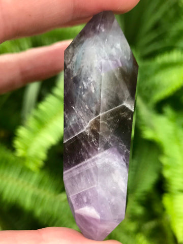 Double Terminated Chevron Amethyst Crystal Healing Wand - Morganna’s Treasures 