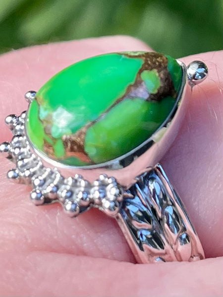 Green Copper Turquoise Ring Size 8.5 - Morganna’s Treasures 