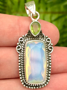 Peridot and Opalite Pendant - Morganna’s Treasures 