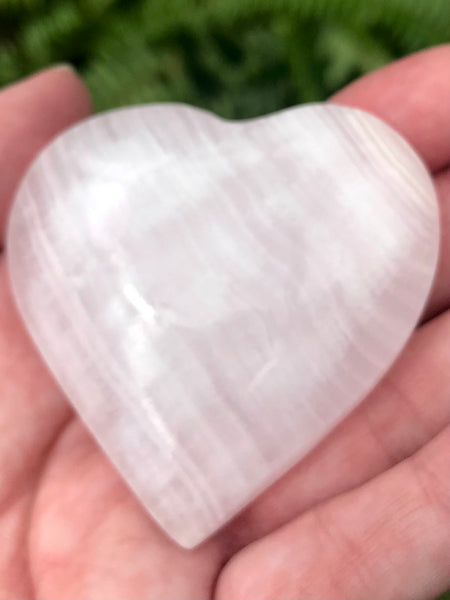 Medium Fluorescent Maligano Calcite Heart - Morganna’s Treasures 