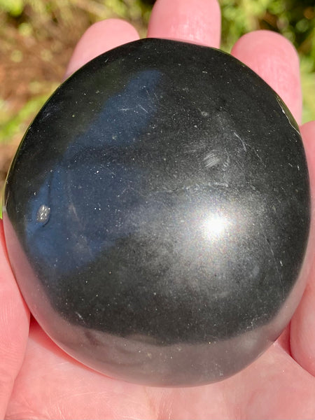Large Black Tourmaline Palm Stone - Morganna’s Treasures 