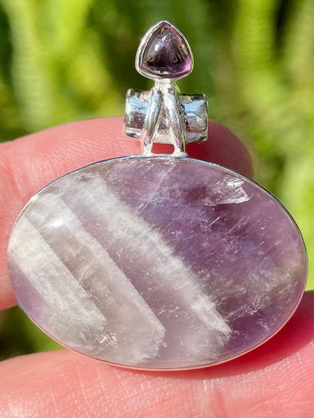 Chevron Amethyst and Amethyst Pendant - Morganna’s Treasures 