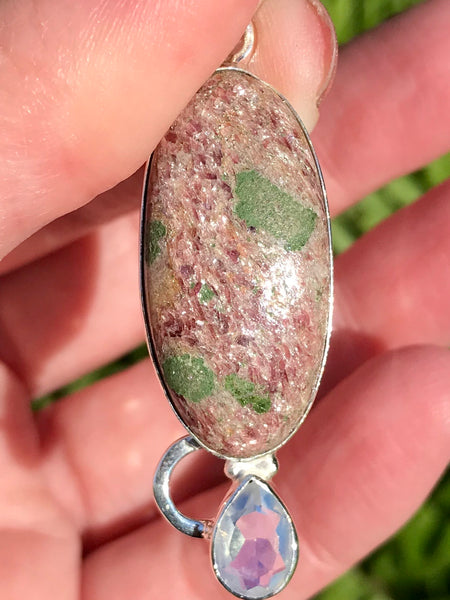 Muscovite and Fire Opalite Pendant - Morganna’s Treasures 