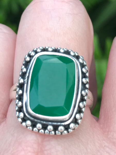 Green Onyx Ring Size 9 - Morganna’s Treasures 