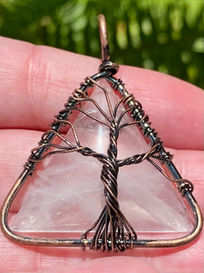 Copper Wire-Wrapped Clear Quartz Tree of Life Pendant - Morganna’s Treasures 