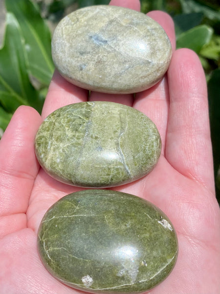 Vesuvianite (Vasonite) Palm Stones - Morganna’s Treasures 