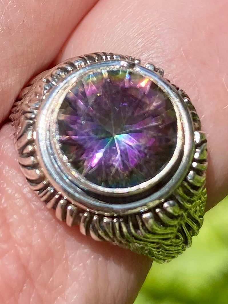 Mystic Fire Topaz Cocktail Ring Size 8.25 - Morganna’s Treasures 