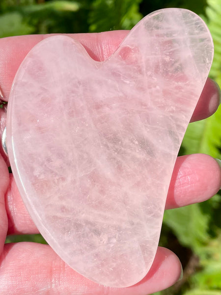 Rose Quartz Gua Sha Massage Heart - Morganna’s Treasures 