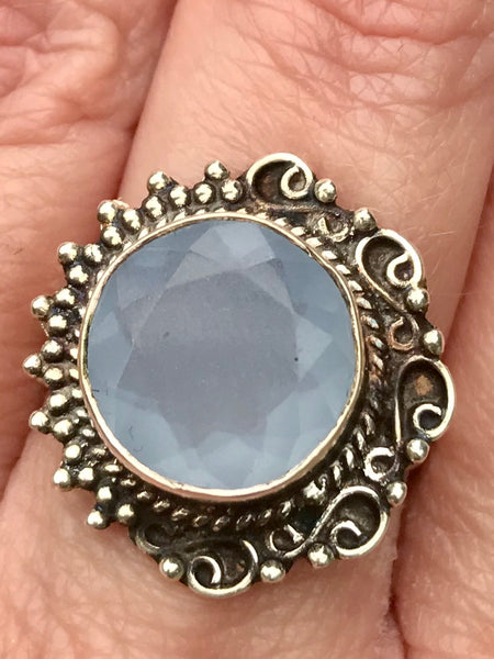 Blue Chalcedony Ring Size 8.25 - Morganna’s Treasures 