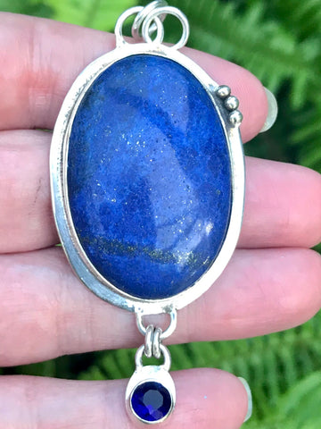 Lapis Lazuli and Blue Sapphire Pendant - Morganna’s Treasures 