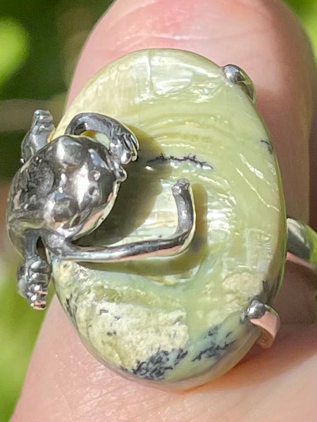 Imperial Opal Frog Ring from Tanzania Size 5.5 - Morganna’s Treasures 