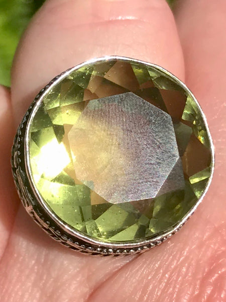 Green Amethyst (Prasiolite) Cocktail Ring Size 7 - Morganna’s Treasures 