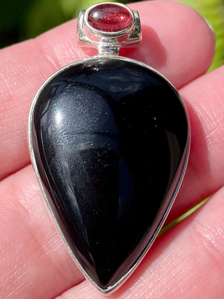 Black Onyx and Garnet Pendant - Morganna’s Treasures 