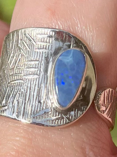 Australian Opal Ring Size 8.5 Adjustable - Morganna’s Treasures 