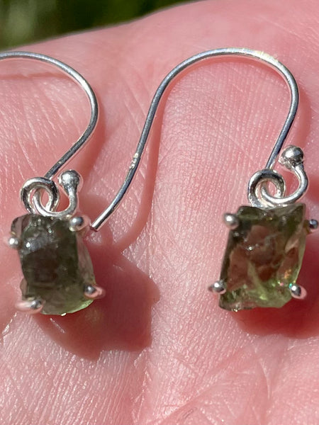 Rough Green Apatite Earrings - Morganna’s Treasures 