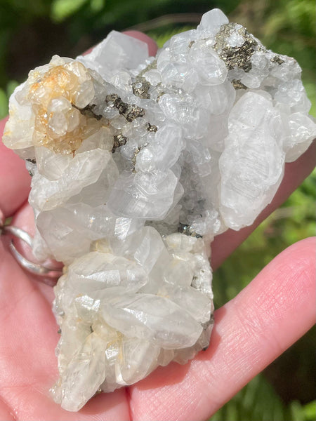 Fluorescent Calcite With Chalcopyrite Cluster - Morganna’s Treasures 