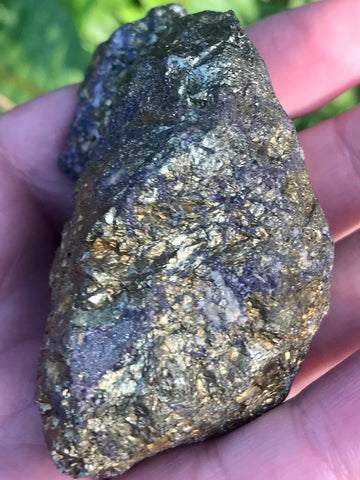 Rough Chalcopyrite Palm Stone - Morganna’s Treasures 