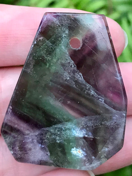 Fluorite Palm Stone/Pendant - Morganna’s Treasures 