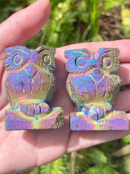 Titanium Calcite Owl - Morganna’s Treasures 