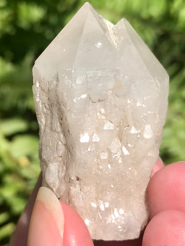 Rough Candle Quartz Palm Stone - Morganna’s Treasures 