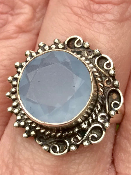 Blue Chalcedony Ring Size 8.25 - Morganna’s Treasures 