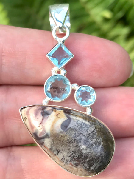 Tiffany Stone and Blue Topaz Pendant - Morganna’s Treasures 