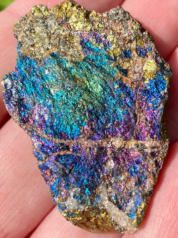 Rough Bornite (Peacock Ore) Palm Stone - Morganna’s Treasures 