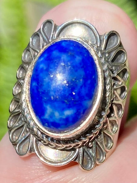 Lapis Lazuli Cocktail Ring Size 6 - Morganna’s Treasures 