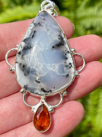 Merlinite and Honey Topaz Pendant - Morganna’s Treasures 