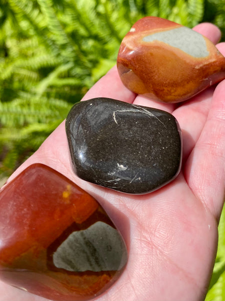 Small Polychrome Jasper Palm Stone - Morganna’s Treasures 