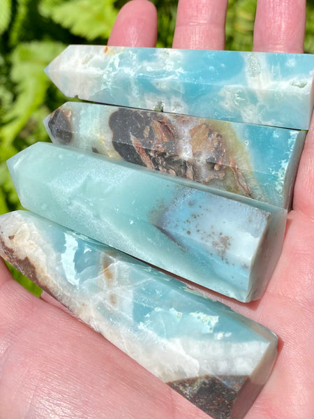 Sky Blue Quartz Healing Wand - Morganna’s Treasures 