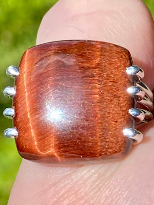 Red Tigers Eye Ring Size 6.5 - Morganna’s Treasures 