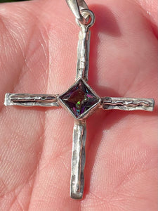 Mystic Topaz Cross Pendant - Morganna’s Treasures 