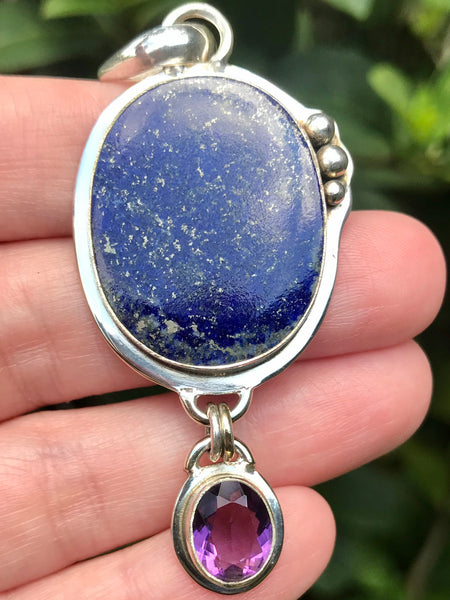 Lapis Lazuli and Purple Amethyst Pendant - Morganna’s Treasures 