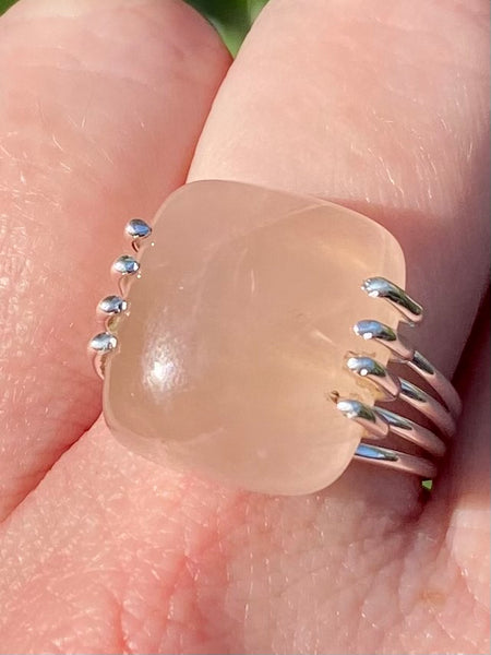 Rose Quartz Ring Size 8 - Morganna’s Treasures 