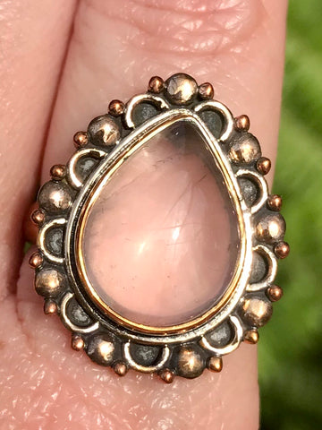 Rose Gold Rose Quartz Ring Size 8.75 - Morganna’s Treasures 