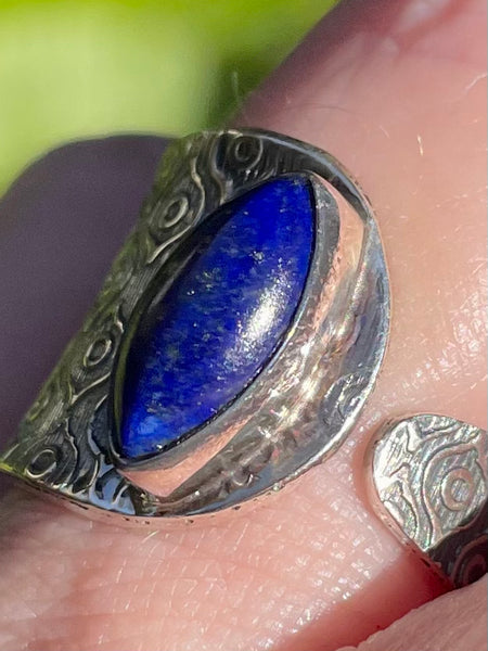 Lapis Lazuli Ring Size 8 Adjustable - Morganna’s Treasures 