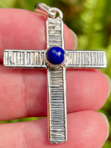 Lapis Lazuli Cross Pendant - Morganna’s Treasures 