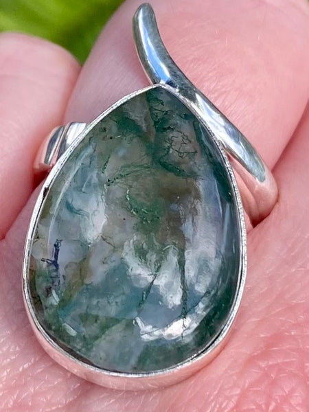 Moss Agate Cocktail Ring Size 6 - Morganna’s Treasures 