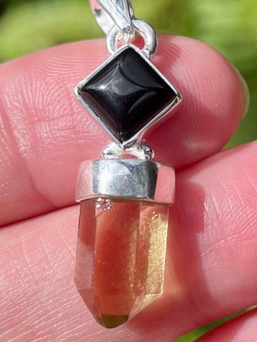 Black Onyx and Citrine Pendant - Morganna’s Treasures 