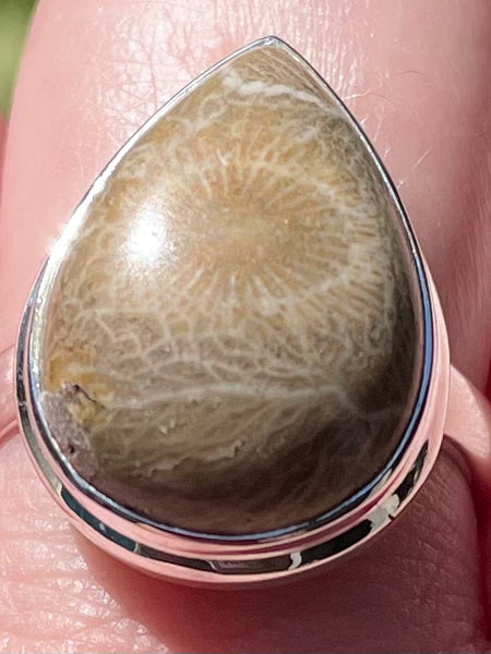Petoskey Stone Cocktail Ring Size 9 - Morganna’s Treasures 